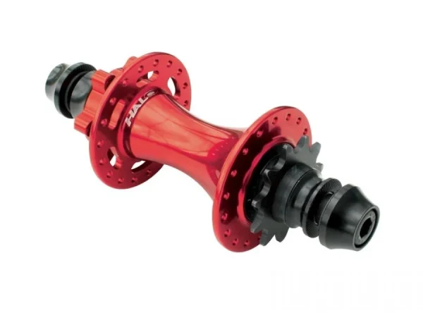 Billig Laufradparts Halo DJD Supa Drive Singlespeed Nabe 120 Einrastpunkte 10T 32-Loch Rot 1