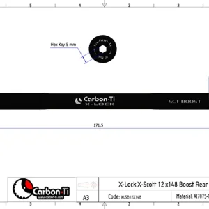 Liebe Günstige Carbon Ti X-Lock EVO X-Scott Boost 12×148 M12x1 Black Steckachse 12