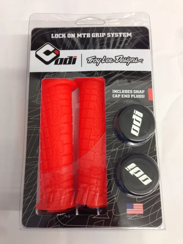 Online Shop ODI Troy Lee Designs Signature Series Lock-On Grips Orange Lenkergriffe 3